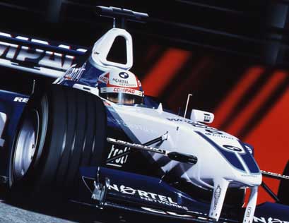 Juan Pablo Montoya driving for the Williams BMW team in 2001.
